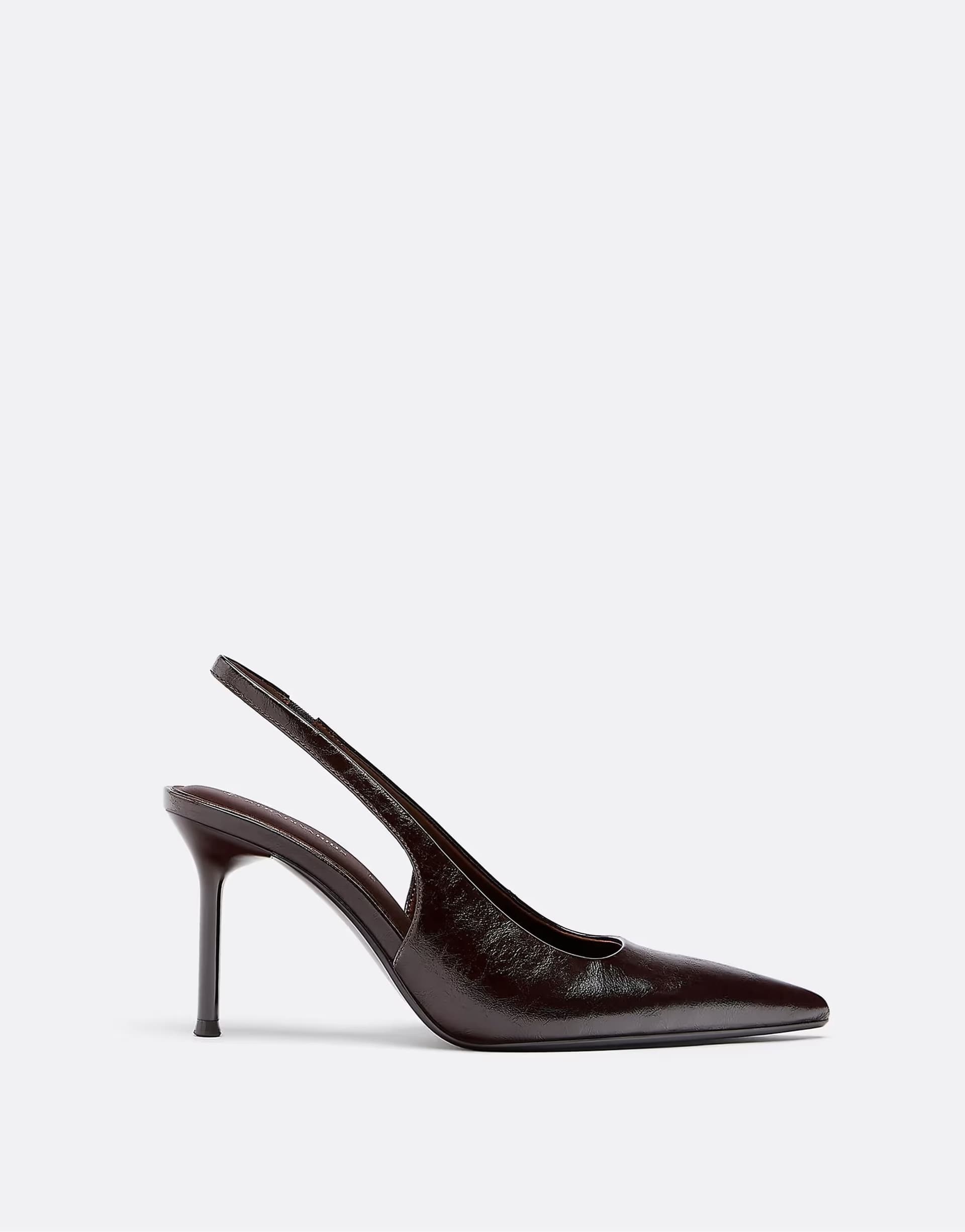 ASOS Stradivarius Slingback heeled shoes in brown
