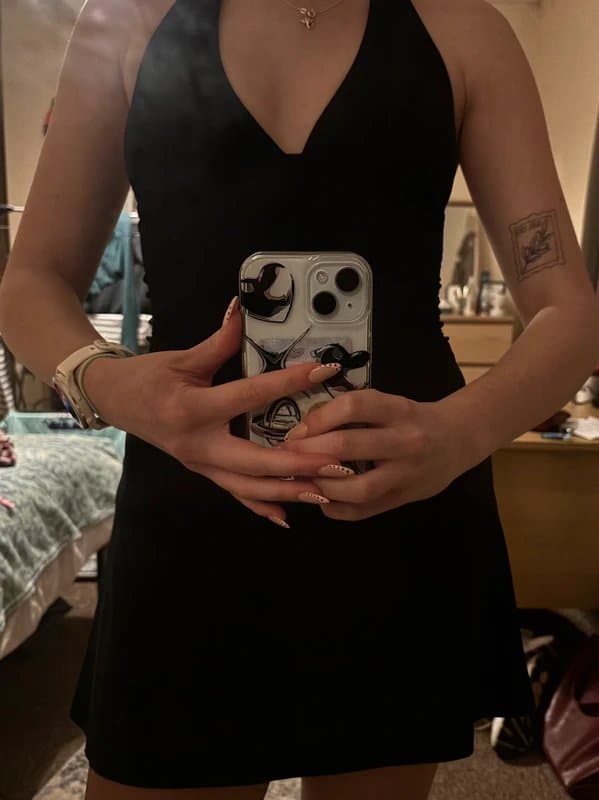 Bershka Bershka black halter neck mini dress