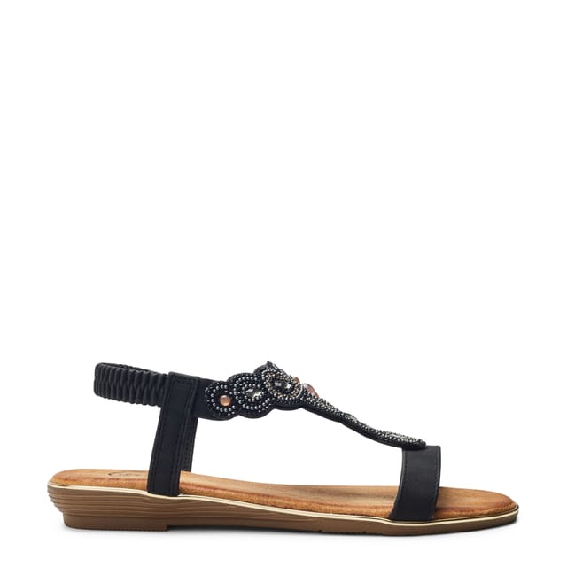 b.soleful b.soleful Women's 'Lilisha' Porvair Sandals in Black - 3