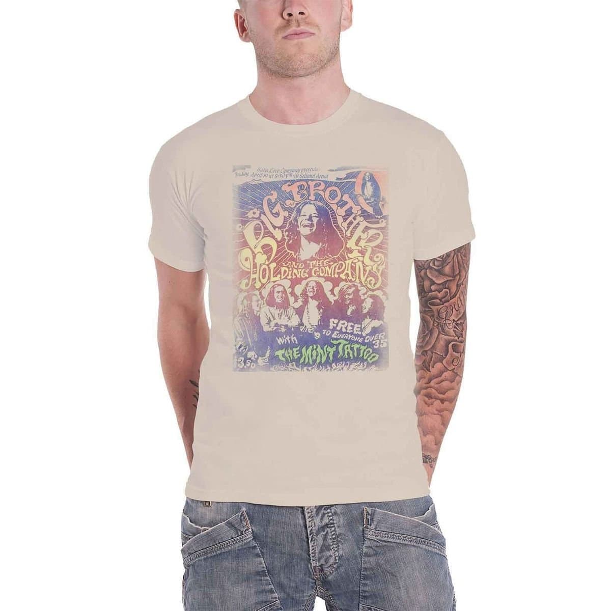 Big Brother & The Holding Company Big Brother & The Holding Company Men's Selland Arena Cotton T-Shirt in Navy