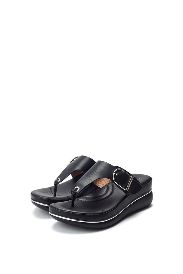 Moda in Pelle Moda In Pelle Women's 'Jesse' Metallic Leather Flatforms in Black - 3