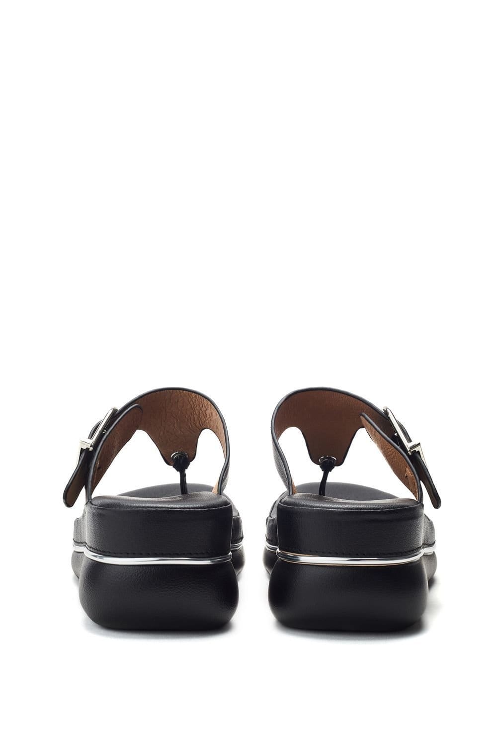 Moda in Pelle Moda In Pelle Women's 'Jesse' Metallic Leather Flatforms in Black - 4
