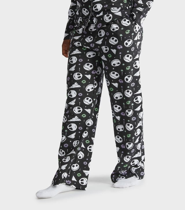 Skinnydip Women's Black Jack Skellington Print Shirt and Trousers Pyjama Set Skinnydip New Look - 3