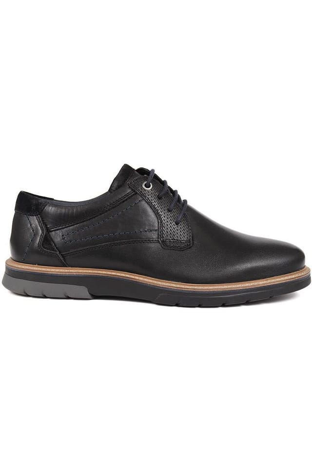 Pavers Pavers Men's Leather Lace-Up Shoes in Black - 2