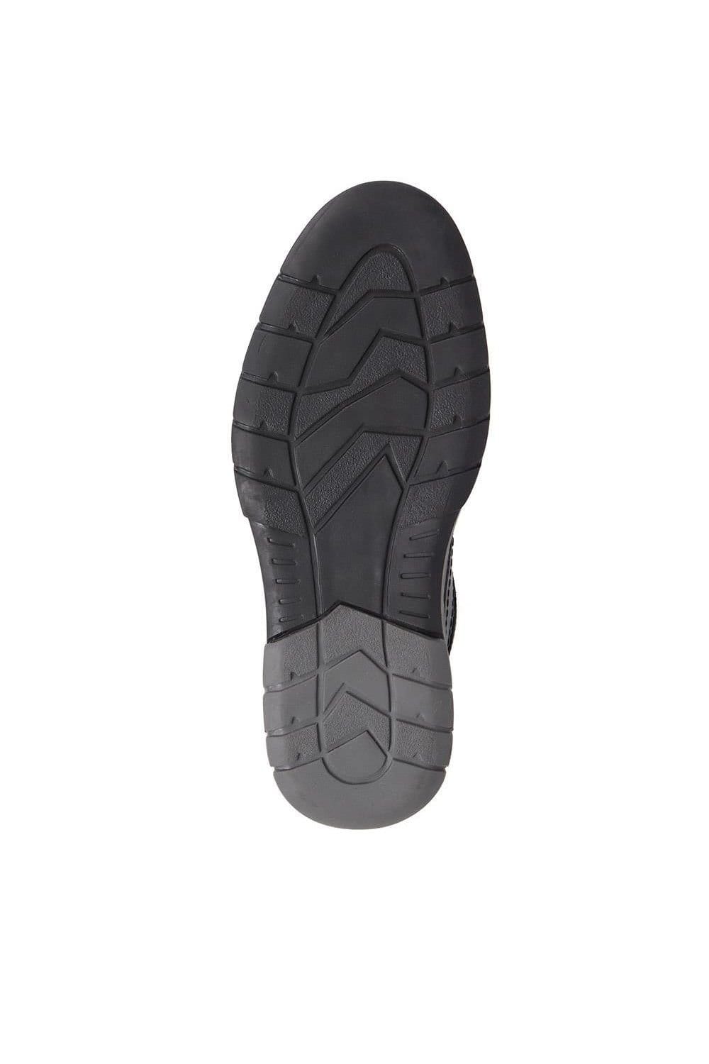 Pavers Pavers Men's Leather Lace-Up Shoes in Black - 4