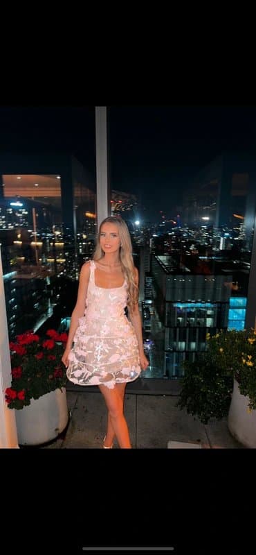 ASOS Asos Luxe 3D floral caged mini dress