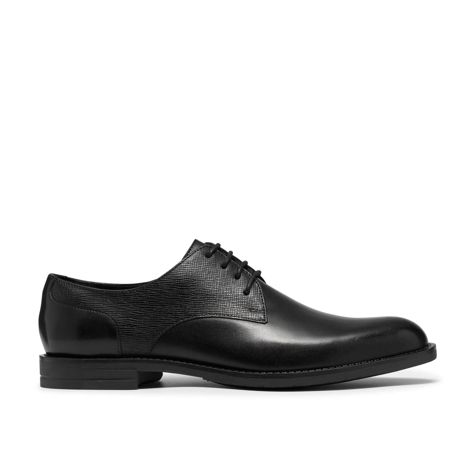 Clarks Clarks Men's Bathford Lace Black Leather Derby Shoes, Lace Up