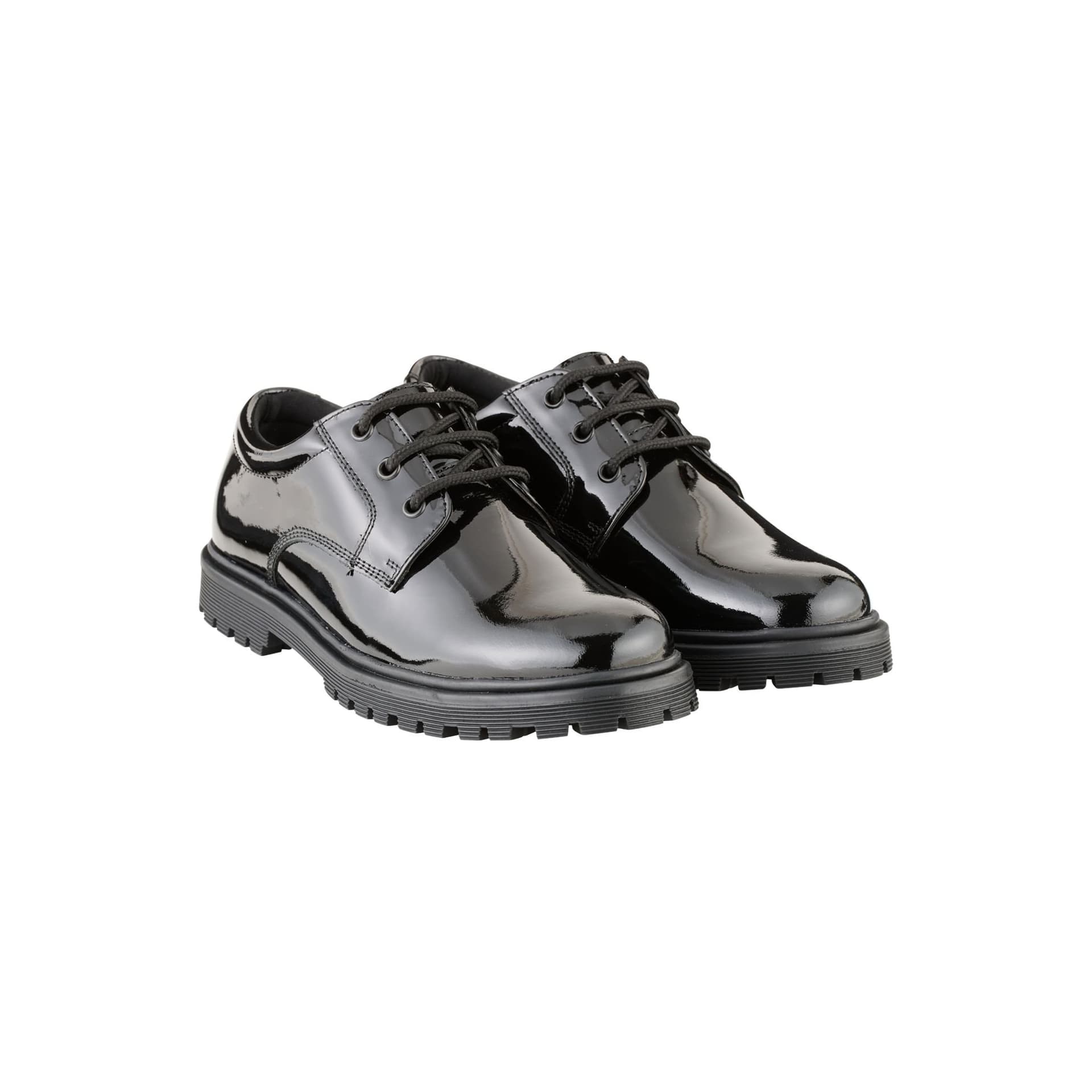 Term Footwear Term Footwear Women's Bailey Patent lace Up Brogue in Black