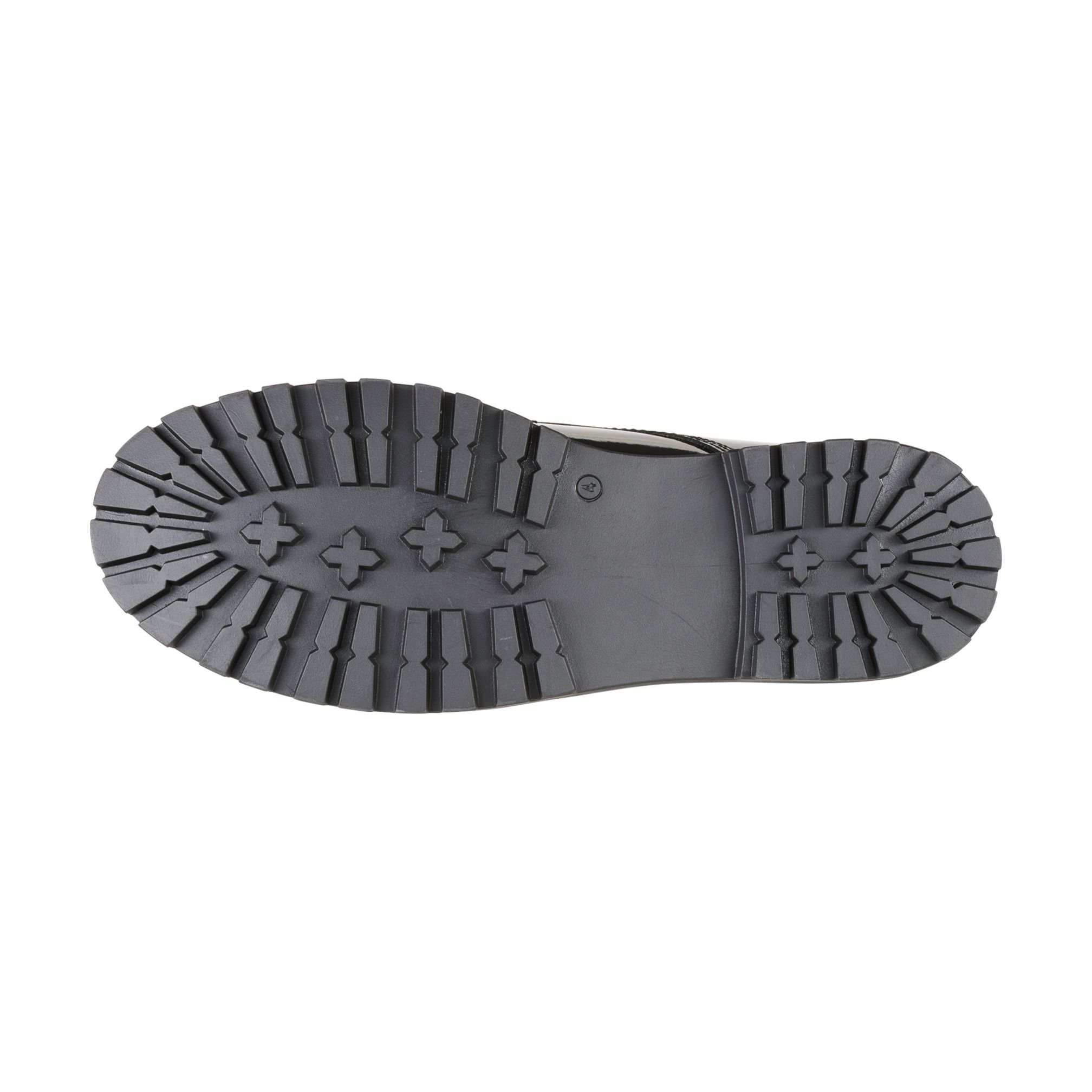 Term Footwear Term Footwear Women's Bailey Patent lace Up Brogue in Black - 4