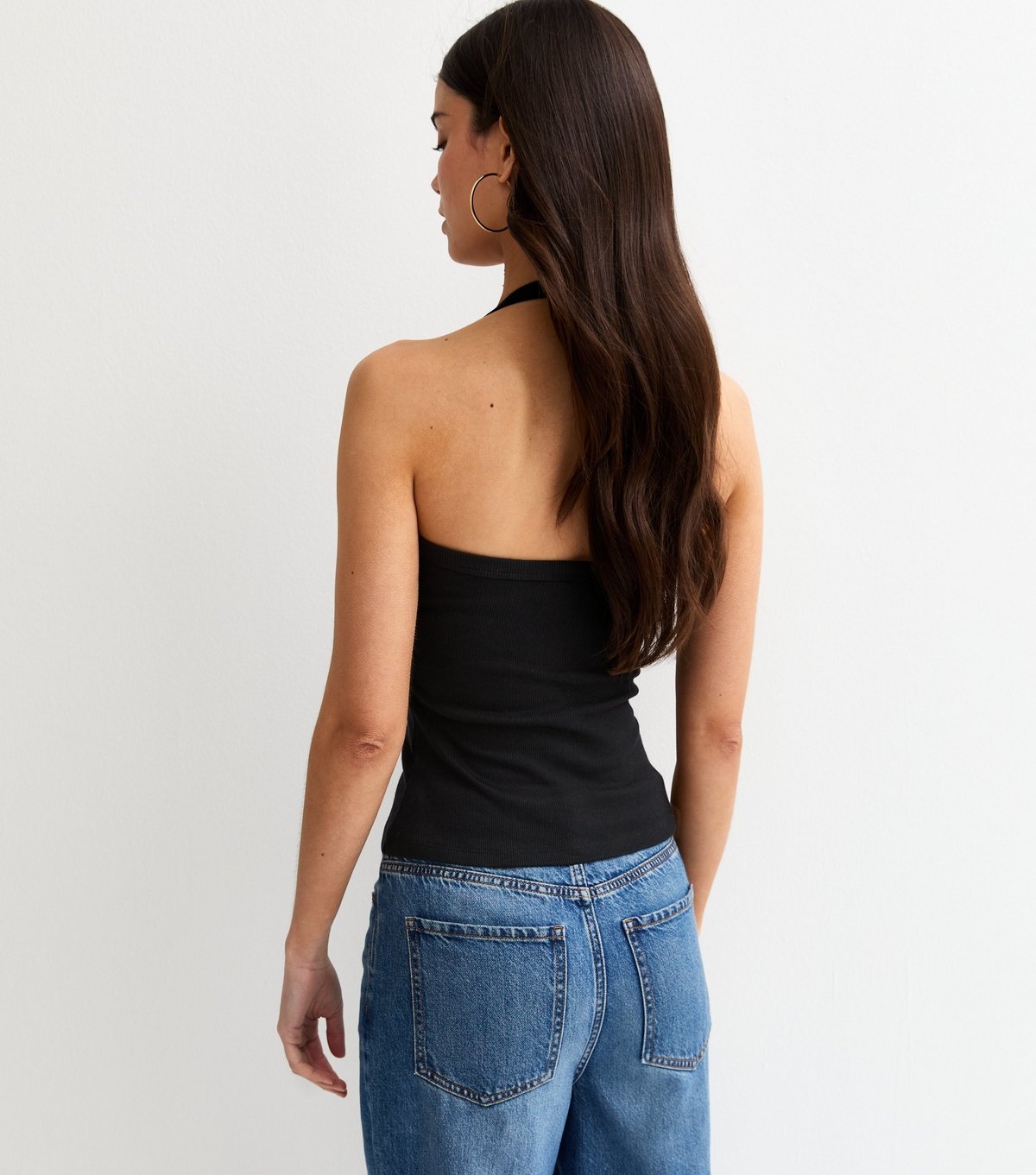 New Look Women's Black Button Through Halter Neck Cami Top New Look - 4