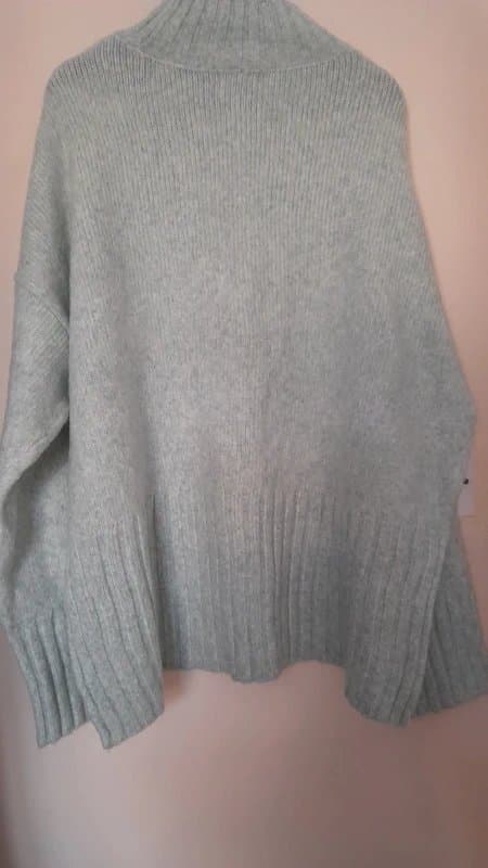 New Look Mint blue oversize knit jumper high neck new