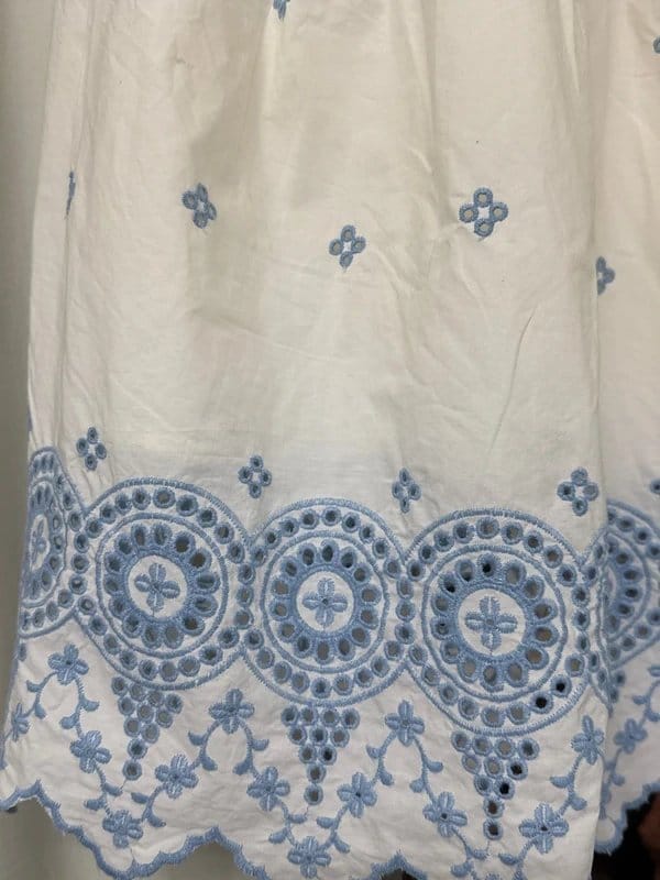 New Look White Embroidered A-Line Dress
