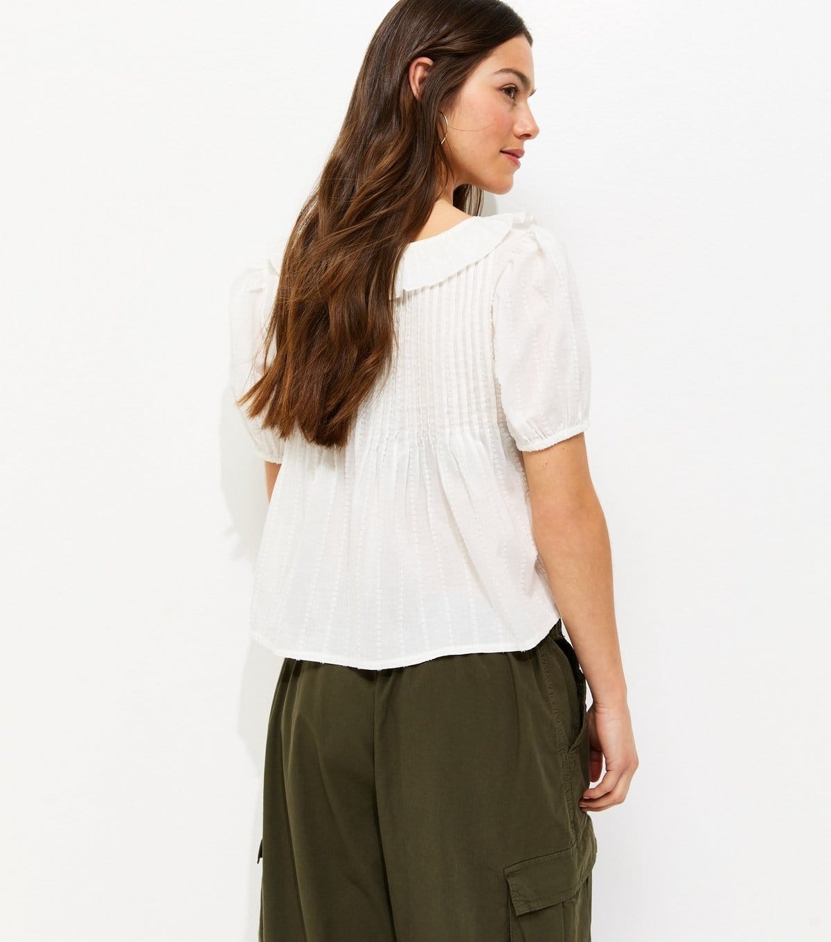 New Look Women's Petite White Scoop Tie Neck Blouse New Look - 4