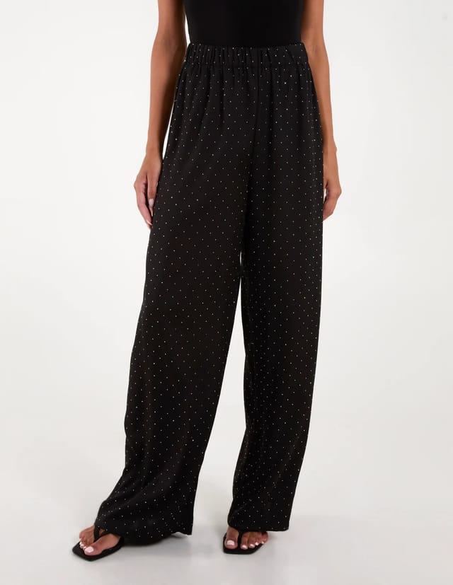 Blue Vanilla Studded High Waist Trousers - 2