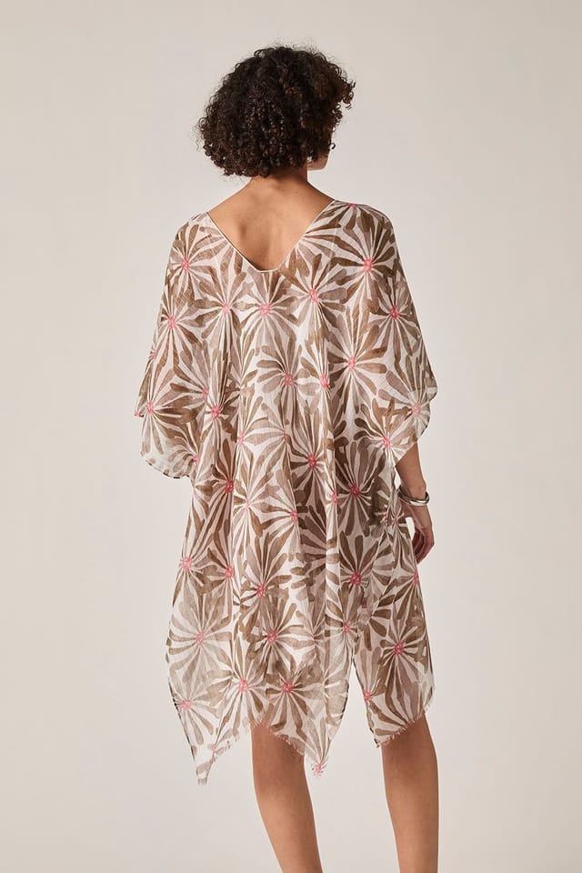 James Lakeland James Lakeland Women's Beige Retro Floral Kaftan - 2