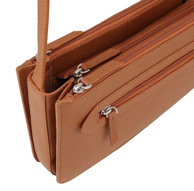Dents Dents Women's Whitby Leather Cross Body Bag in Brown - 3