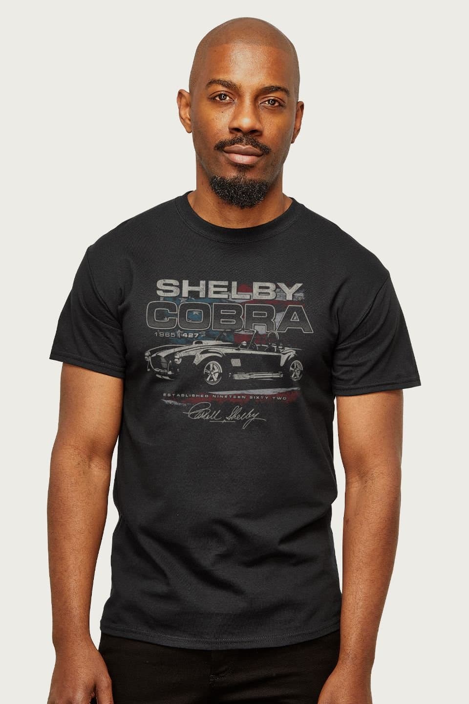 Shelby Shelby Men's Cobra 1965 Est 1962 T-Shirt in Black