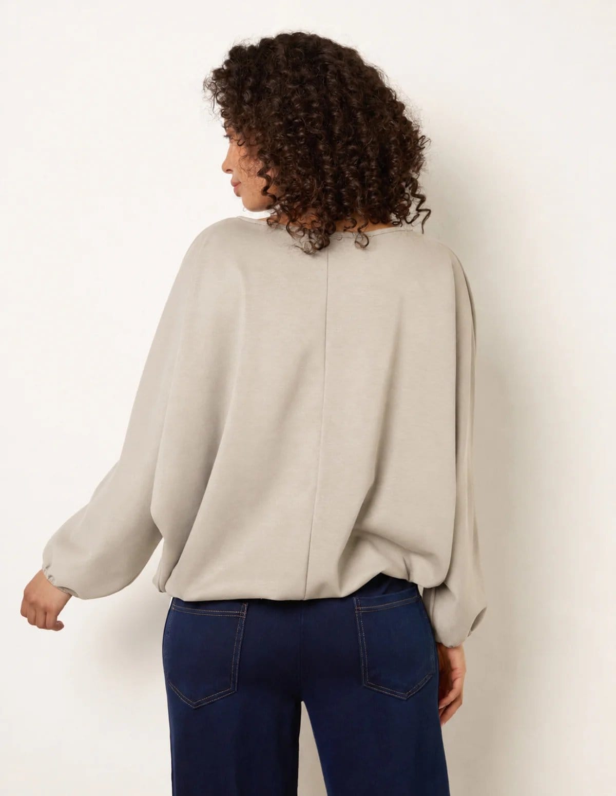 Blue Vanilla Elasticated Batwing Necklace Jersey Top - 4