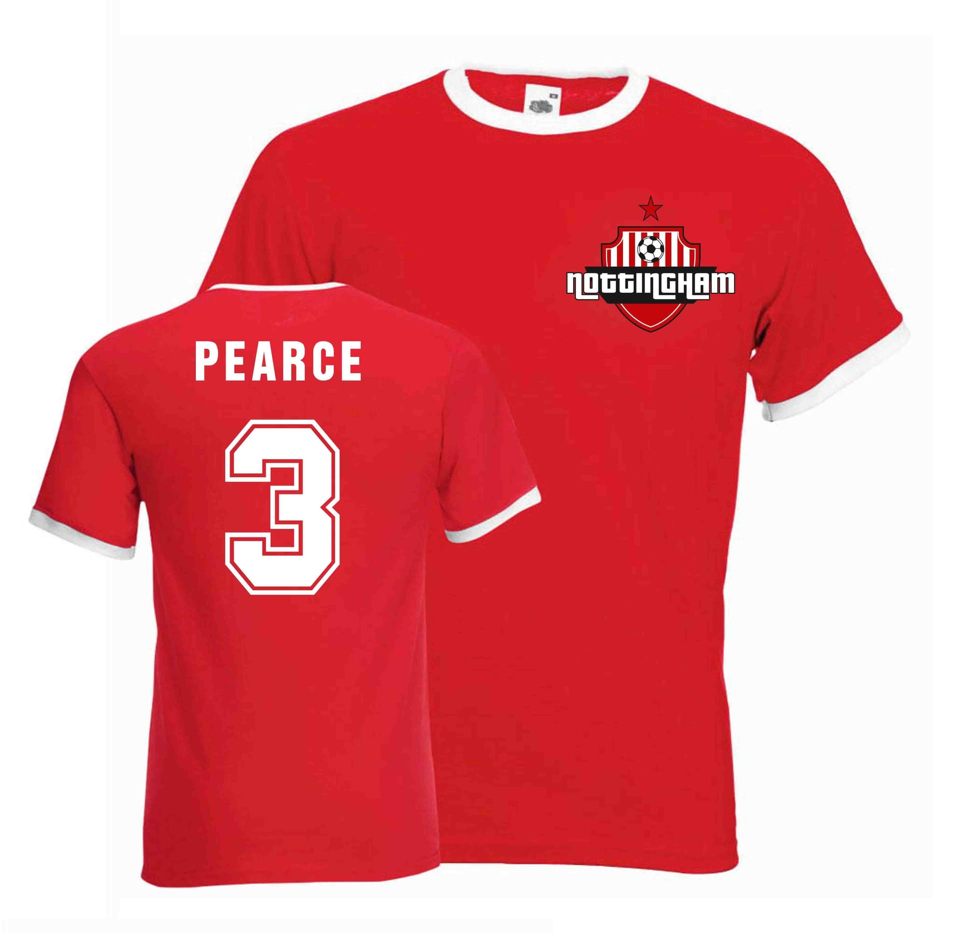 Nottingham Forest Nottingham Forest Men's Stuart Pearce Ringer Tee in Red