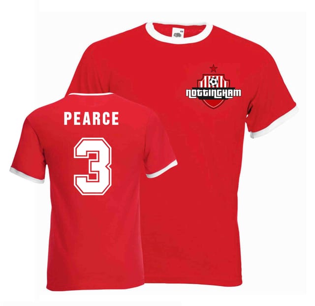 Nottingham Forest Nottingham Forest Men's Stuart Pearce Ringer Tee in Red - 2