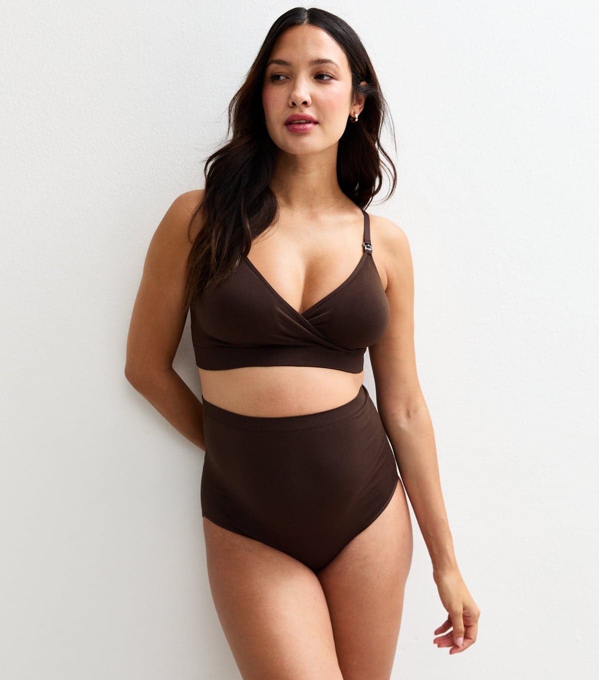 New Look Women's Maternity Brown Triangle Clip Bra New Look