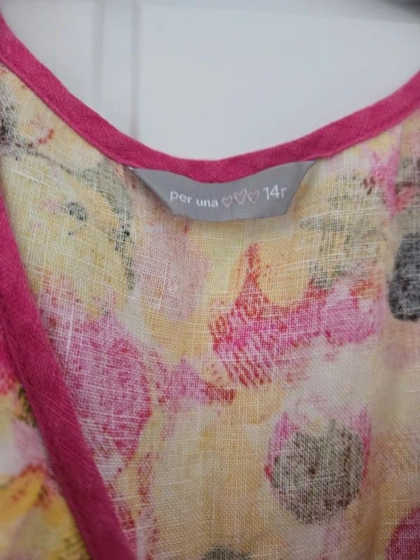 Per Una Per Una colourful pink and yellow summer midi dress 14