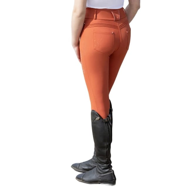 Coldstream Coldstream Women's Ledmore Diamante Breeches in Burnt Orange - 2