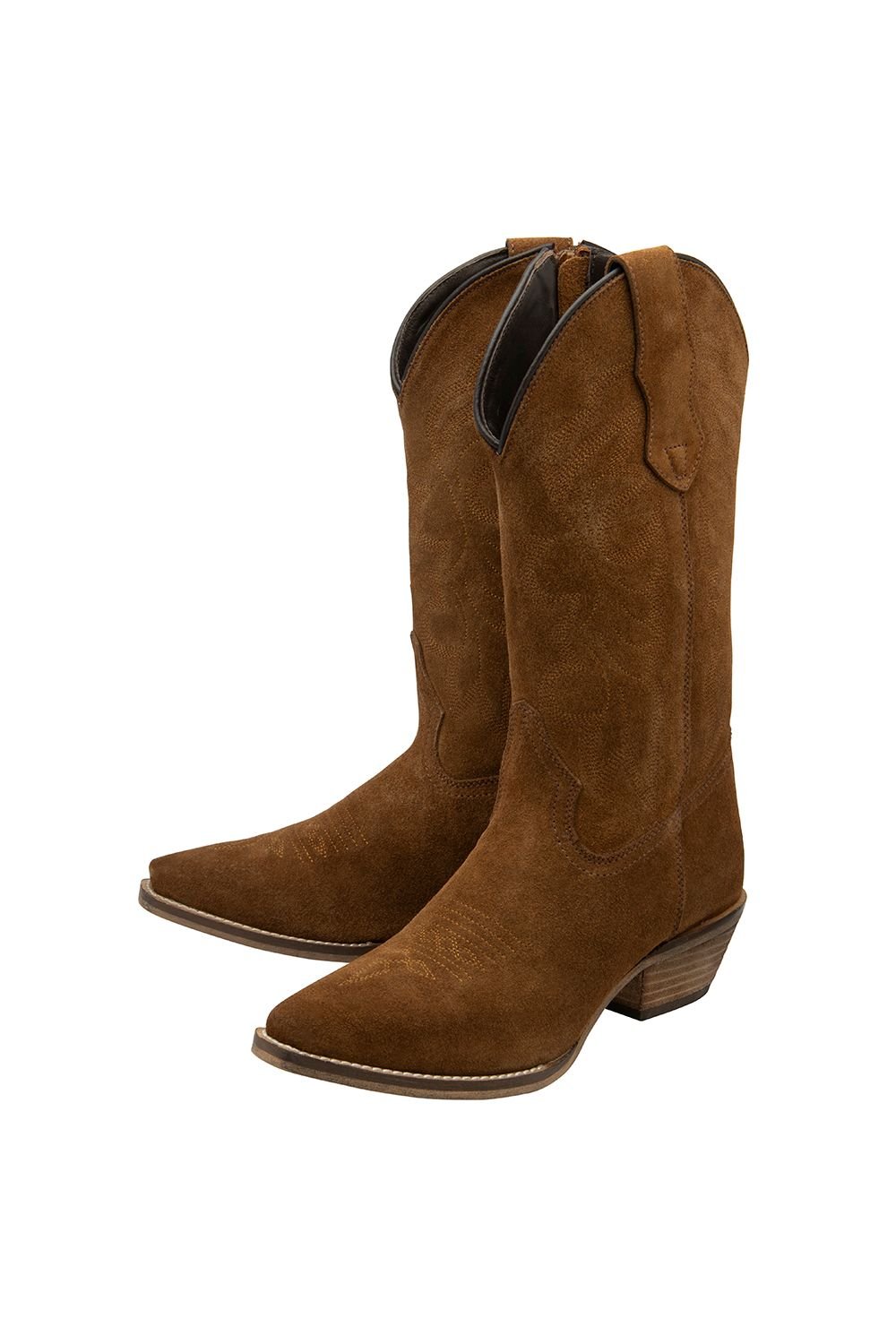 Ravel Ravel Women's Rust Suede 'Taylor' Cowboy Boots in Brown - 2