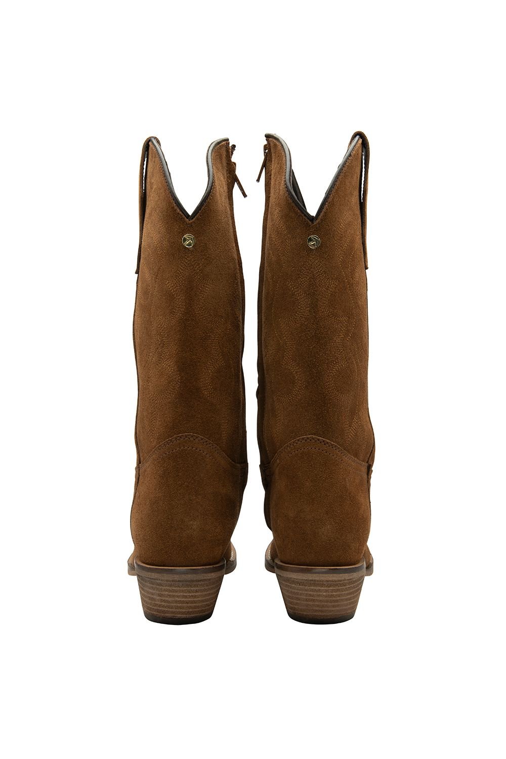 Ravel Ravel Women's Rust Suede 'Taylor' Cowboy Boots in Brown - 3