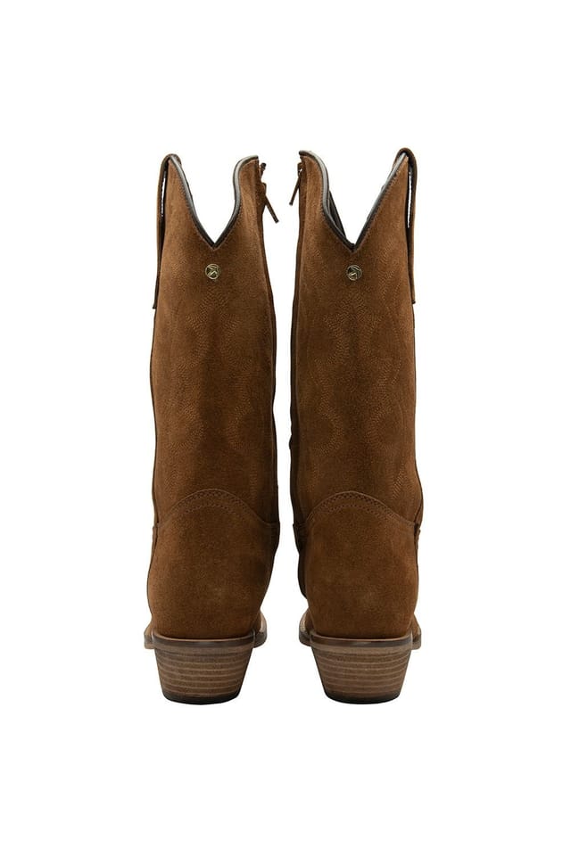 Ravel Ravel Women's Rust Suede 'Taylor' Cowboy Boots in Brown - 3