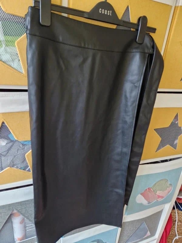 Never Fully Dressed Never fully dressed women's black vegan leather jaspre skirt size 10 bnwt