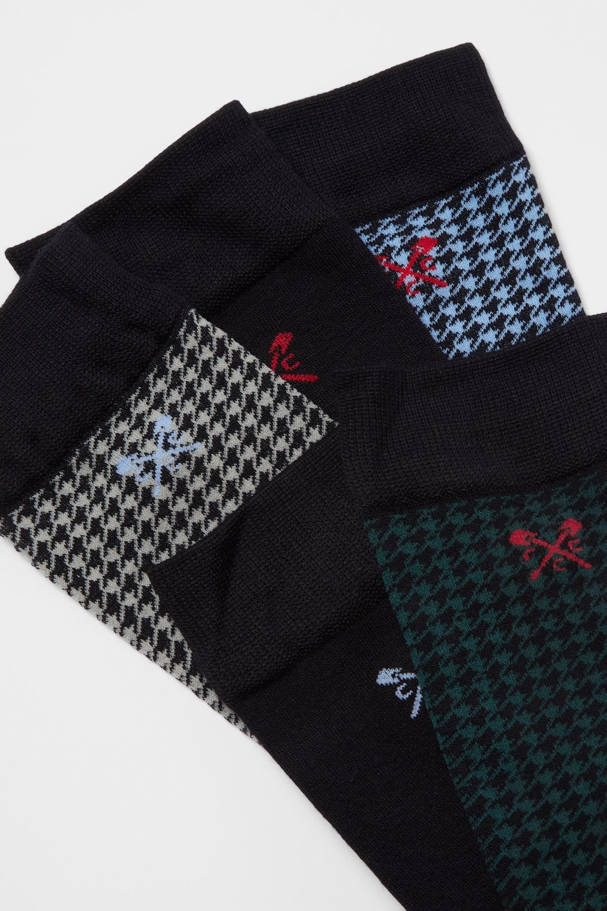 Crew Clothing Crew Clothing Men's 5 Pack Bamboo Sock Box Houndstooth in Brown - 3