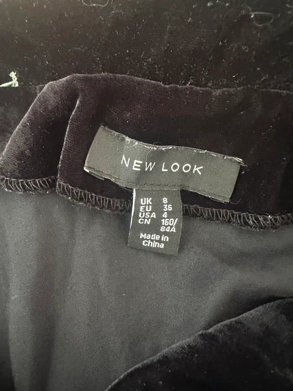 New Look Black Velvet Floral Pattern Shirt from New Look in UK size 8