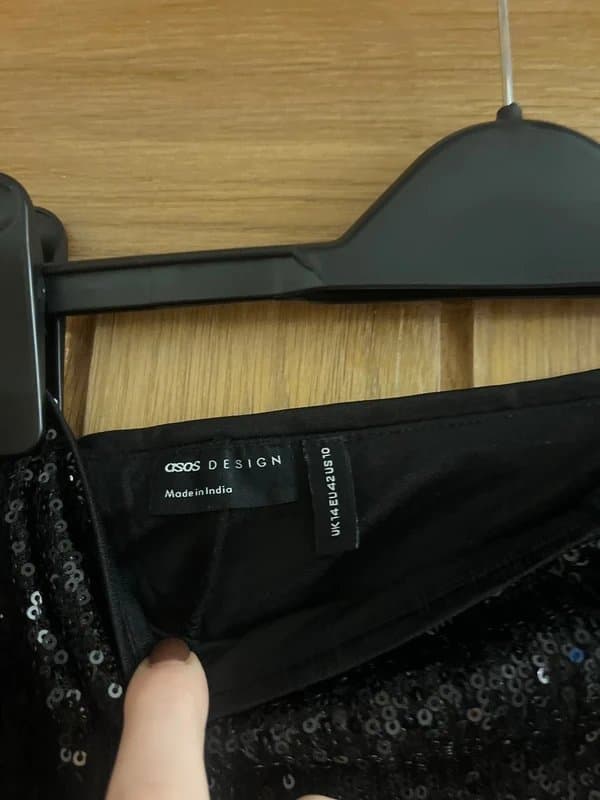 ASOS ASOS design black sequin skort