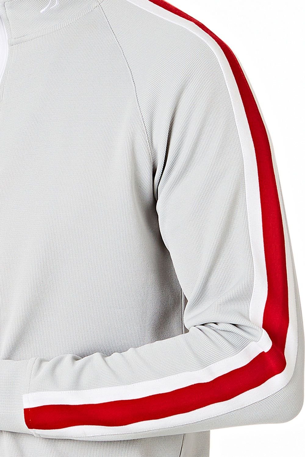 Under Par Under Par Men's Zip Neck Rib Mid Layer in Grey - 4