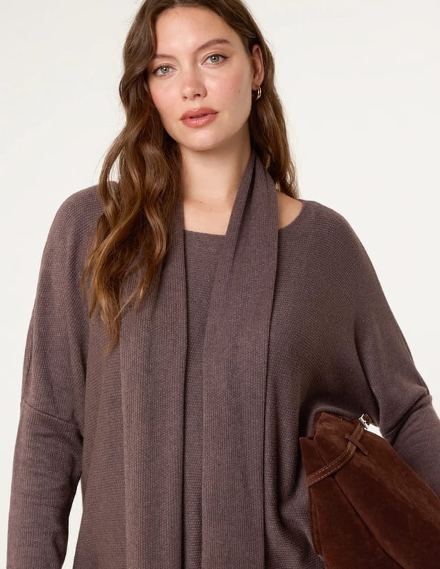 Blue Vanilla Scarf Cut And Sew 2in1 Jumper - 2