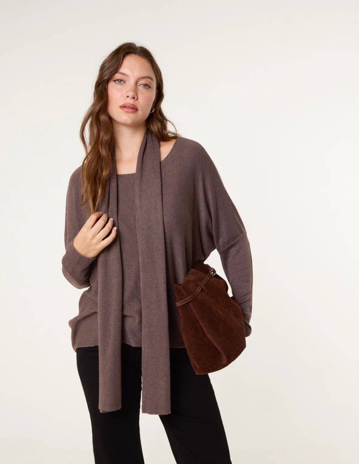 Blue Vanilla Scarf Cut And Sew 2in1 Jumper - 4