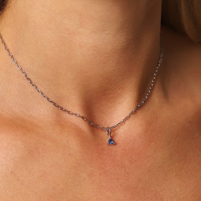 Gold Trip Gold Trip Women's December Birthstone Necklace in Silver - 2