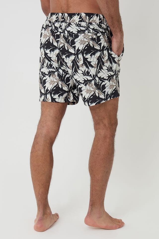Threadbare Threadbare Men's 2-Pack Seersucker Swim Shorts in Black - 3