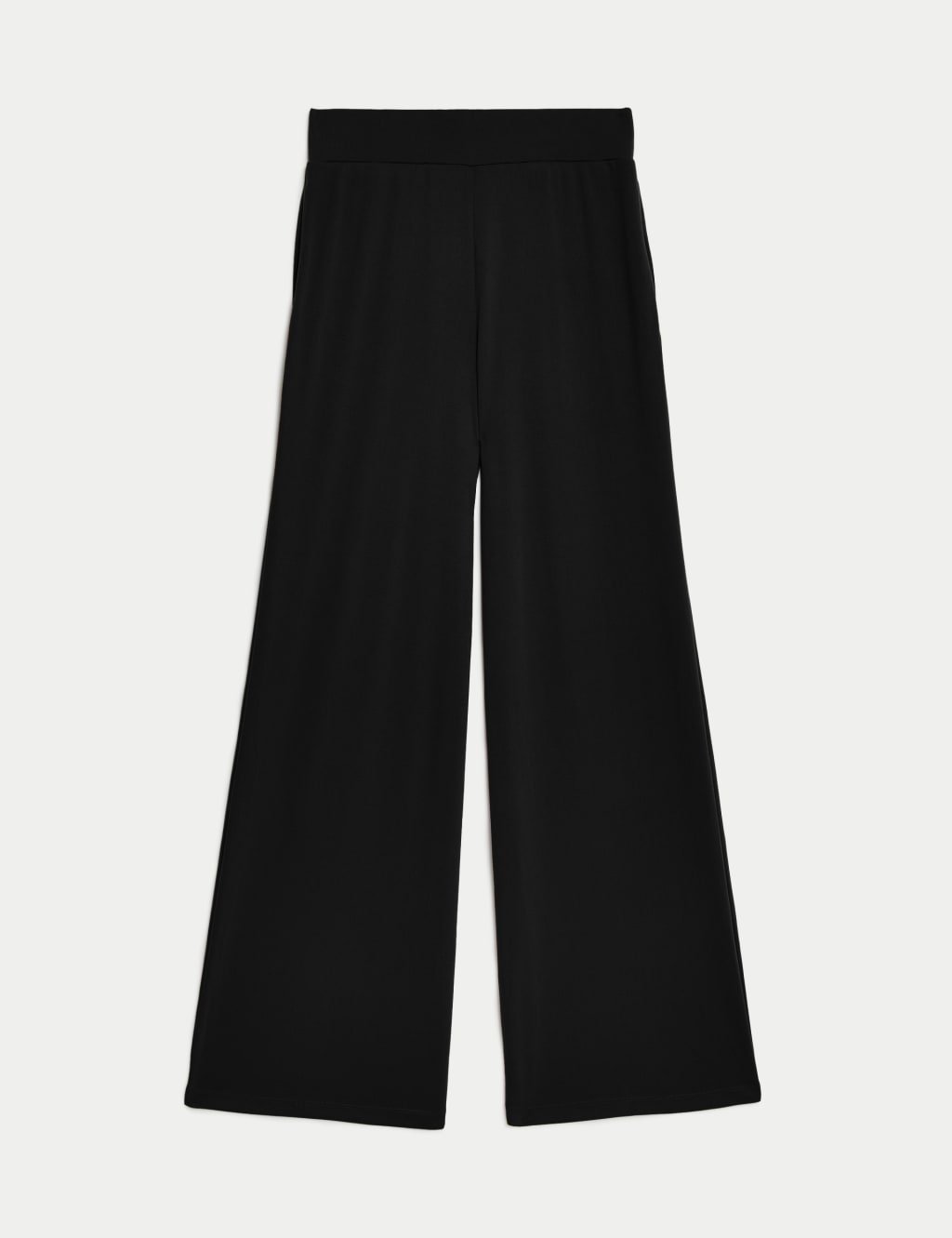 Marks & Spencer M&S Jersey Elasticated Waist Wide Leg Culottes Black - 2