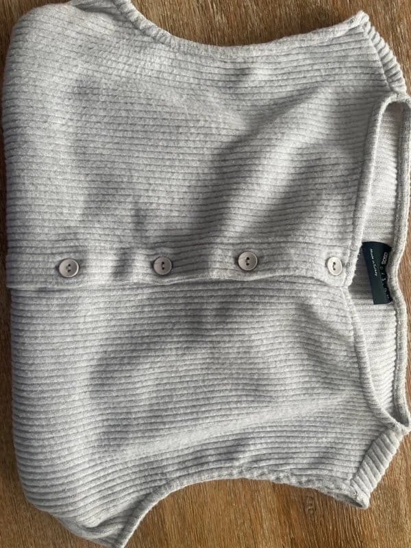 ASOS Light Grey Brushed Knit Waistcoat Top