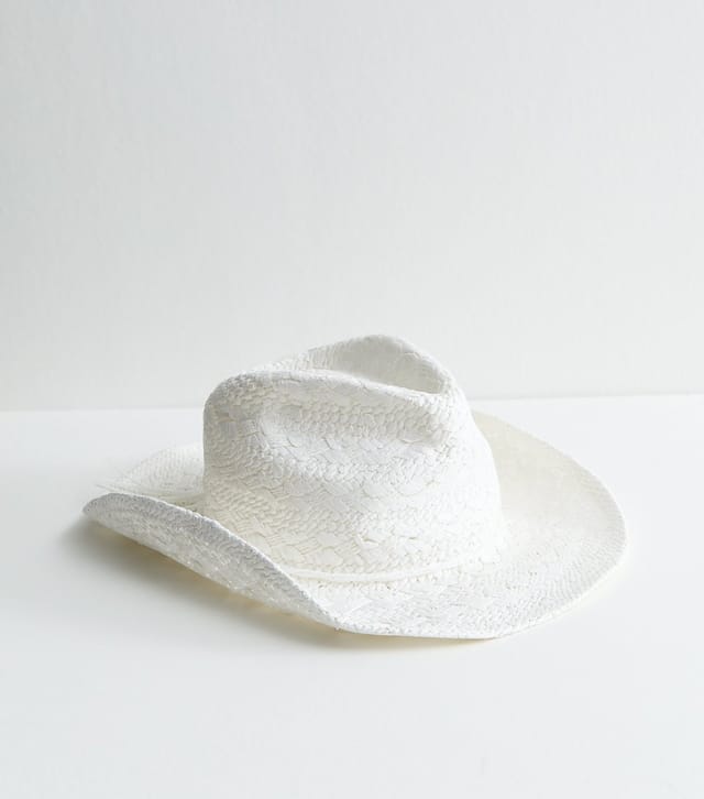 New Look White Straw Bow Hat New Look - 2