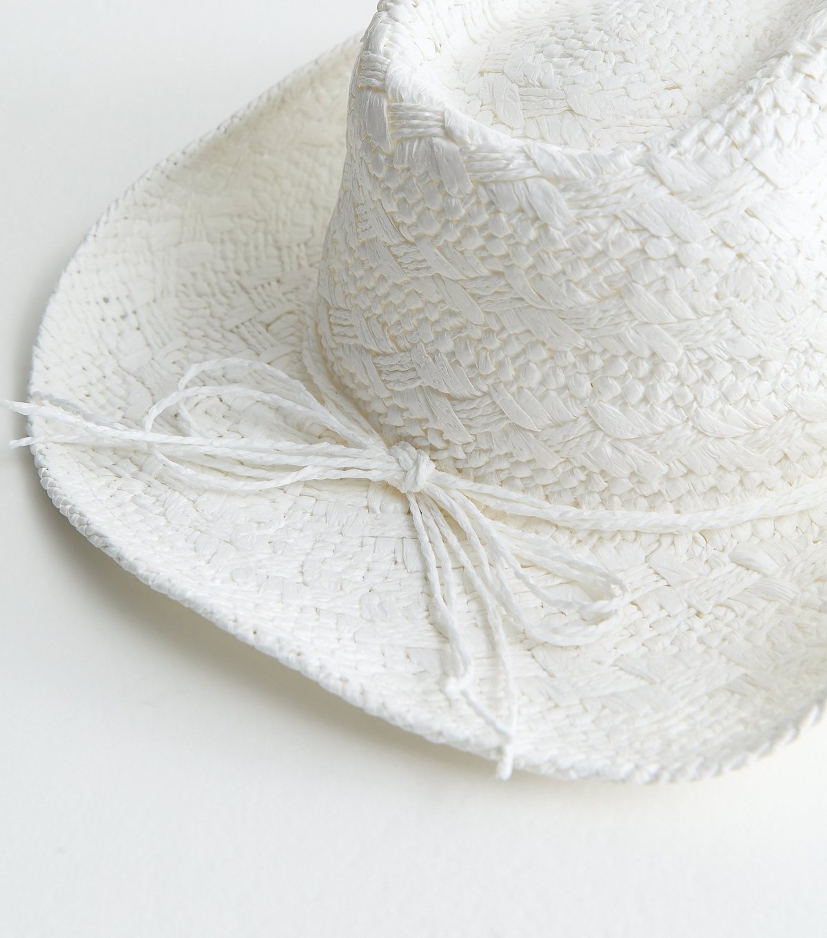 New Look White Straw Bow Hat New Look - 3