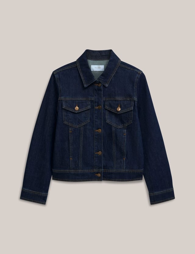 Hobbs London Hobbs London Women's Vivienne Denim Jacket in Dark Navy - 2