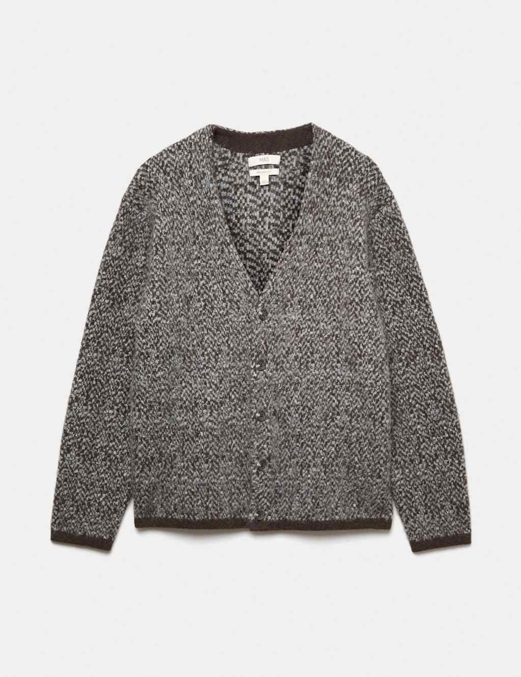 Marks & Spencer M&S Chocolate Mix Patterned Cardigan