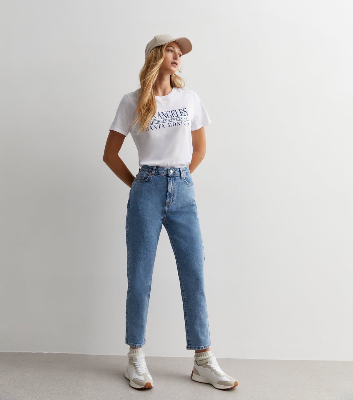 New Look New Look Blue Comfort-Stretch Denim Straight Leg Jeans