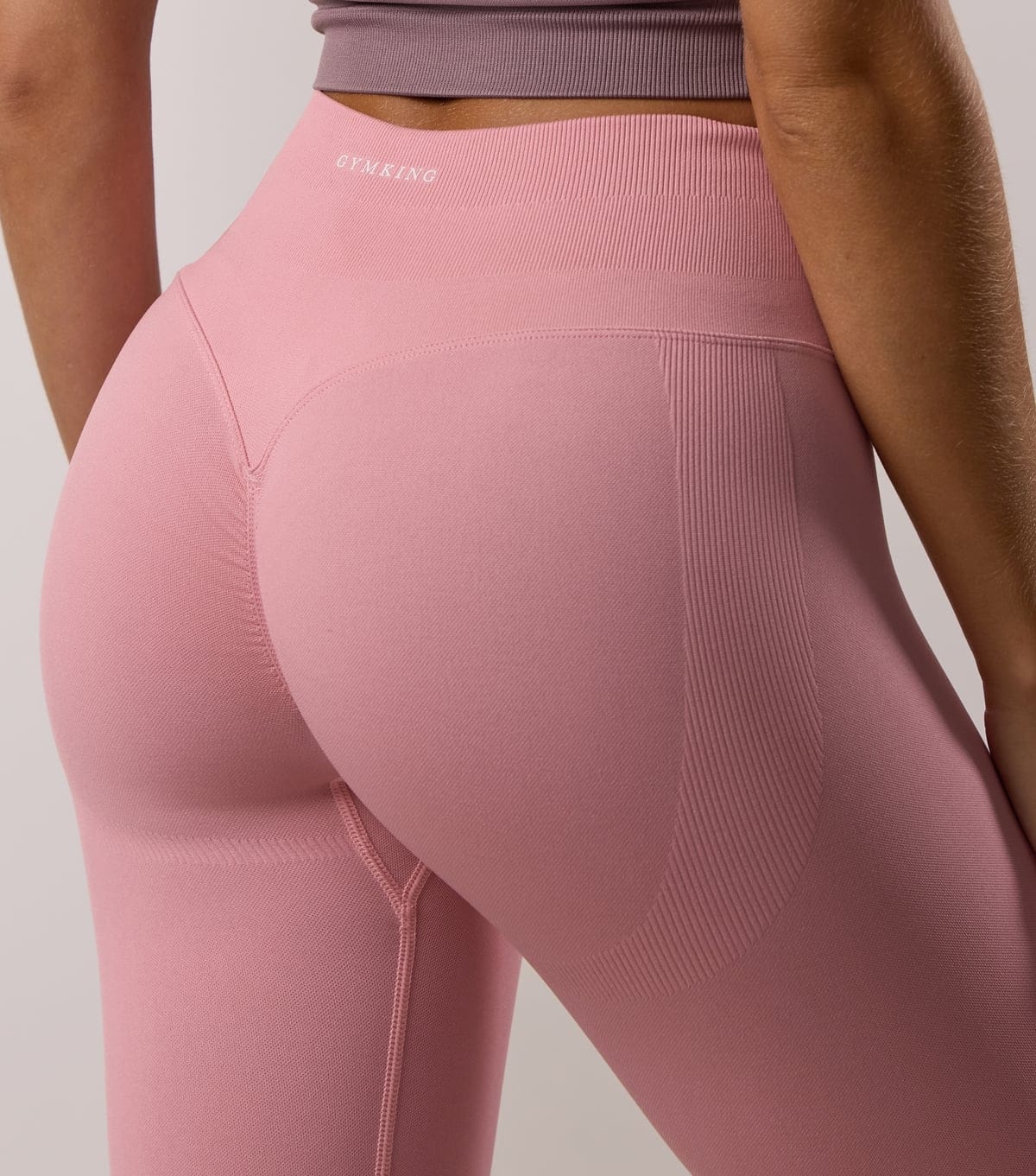 Gym King Women's Light Pink Sculpting Seamless Leggings Gym King New Look - 4