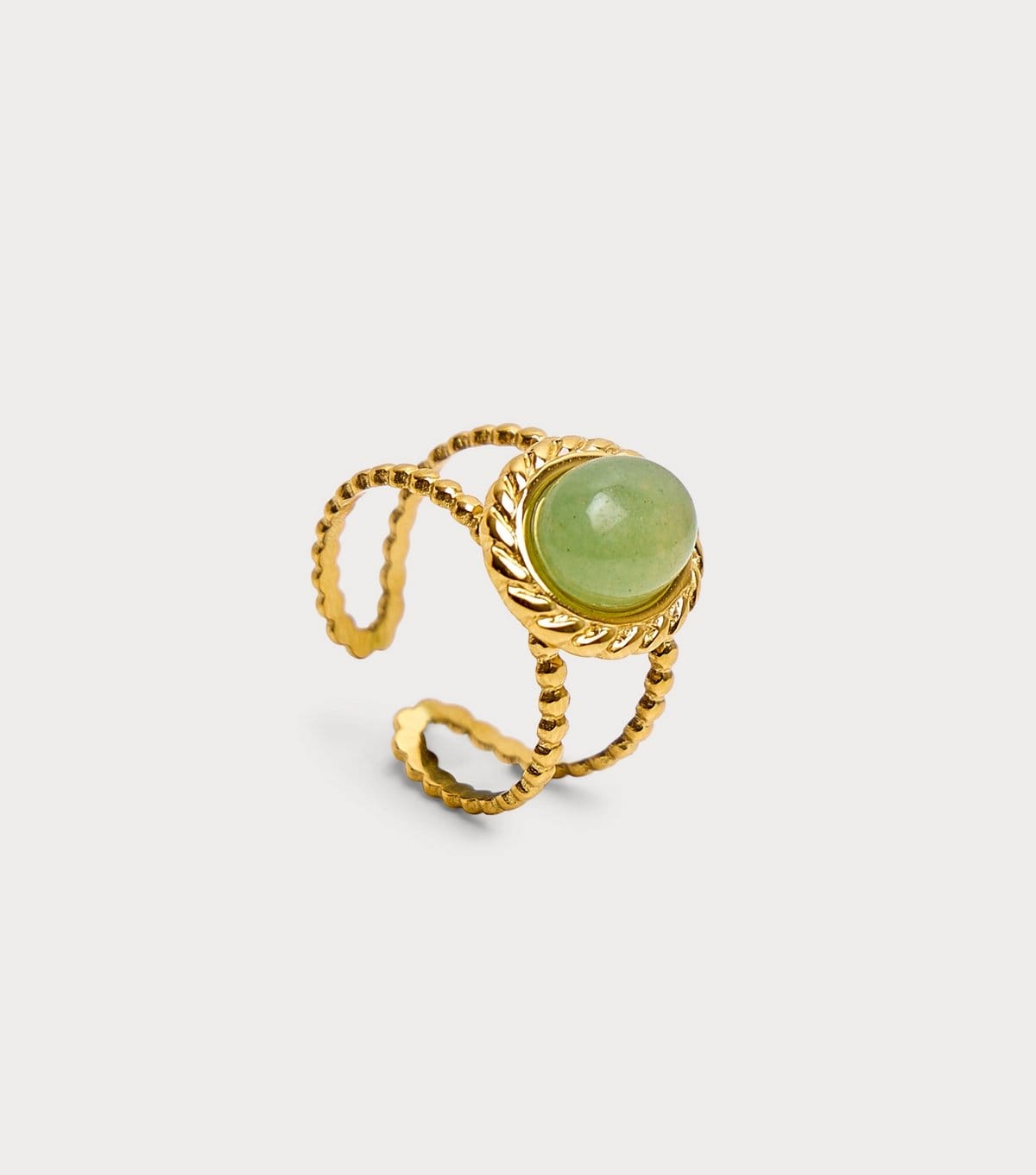Public Desire Gold Tone Oval Stone Open Ring Public Desire New Look - 1