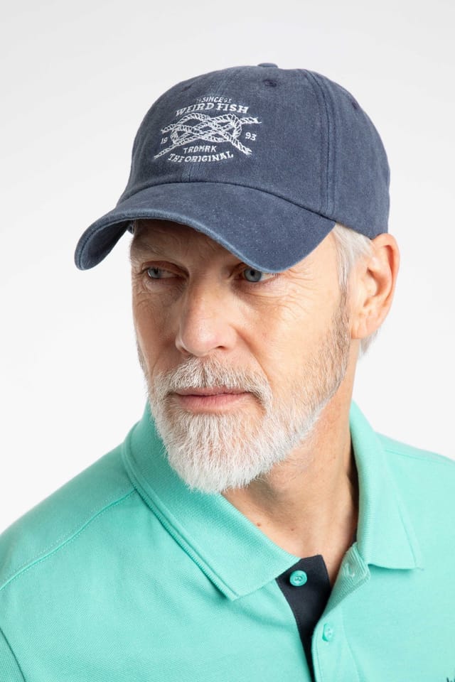 Weird Fish Weird Fish Men's Nautical Knot Twill Cap in Navy - 3