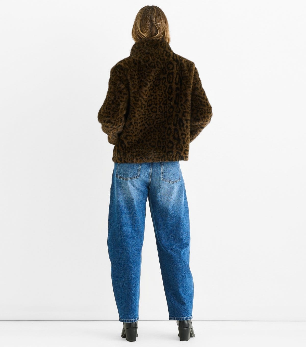 Gini London Women's Brown Animal Print Faux Fur Jacket Gini London New Look - 4